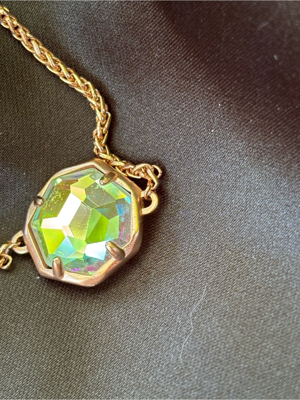 Kendra Scott Davis Friendship Bracelet | Rose Gold Slider w iridescent Crystal